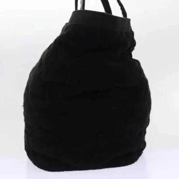 Chanel Tote Bag Pile Black Auth - Picture 4 of 14